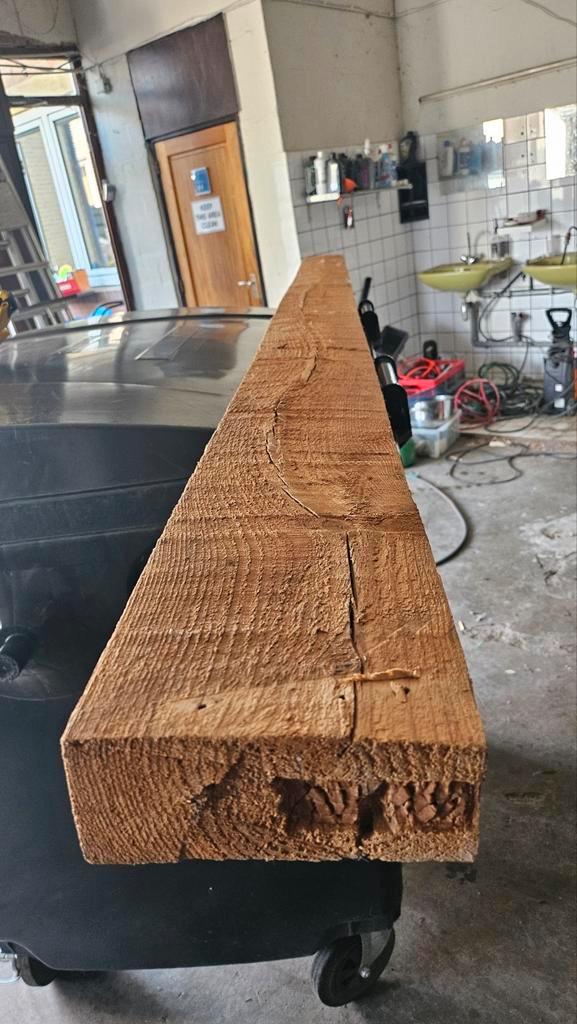 10 stuksDouglas balken 3.00m x 15.5cm x 6cm ZGAN, Doe-het-zelf en Verbouw, Hout en Planken, Ophalen of Verzenden