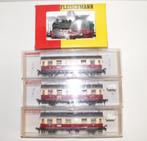 Fleischmann 4028 - Groene Karl met 3x 5064 rijtuigen in ovp, Gelijkstroom, Fleischmann, Ophalen of Verzenden, Analoog