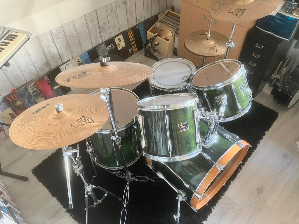 Top Pearl drumstel. Compleet drumstel. Nieuwe vellen., Ophalen, Gebruikt, Pearl