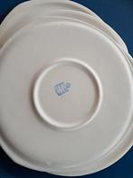 Gouda flora plateel gebaksset schaal plus bordjes, Ophalen of Verzenden