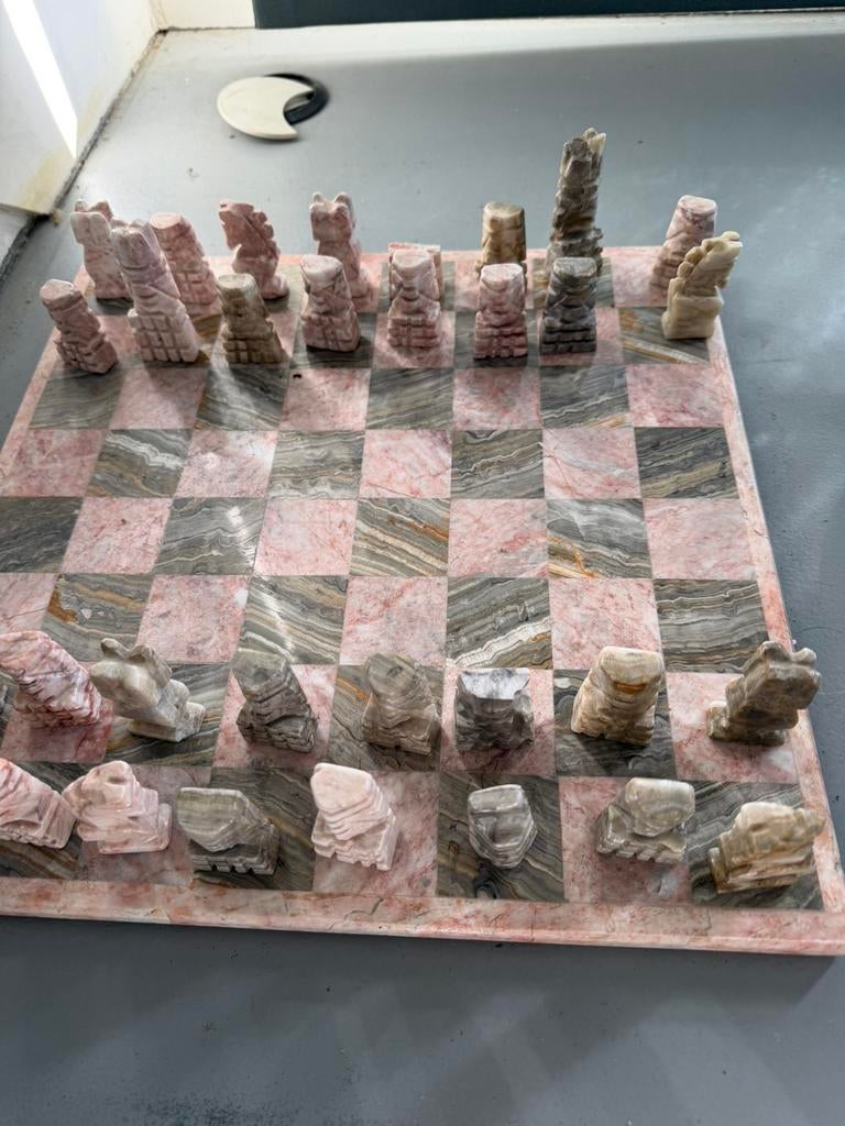 Schaakbord marmer, Ophalen, Zo goed als nieuw