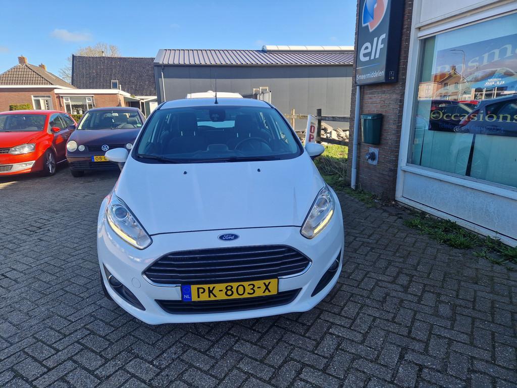 Ford Fiesta 1.0i "Titanium" Automaat - Navi - Clima - Apk 09, Euro 5, Wit, Bedrijf, Grijs