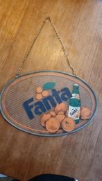 Mooi oud glazen Fanta reclamebord, Ophalen of Verzenden, Gebruikt, Reclamebord