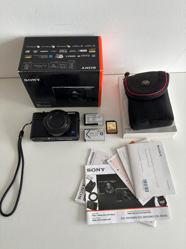 Sony DSC-RX100 III compleet in doos, Audio, Tv en Foto, Fotocamera's Digitaal, Zo goed als nieuw, Compact, Sony, 8 keer of meer