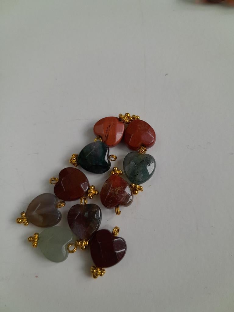 Hartjes van edelsteen voor hanger of oorbel, Ophalen of Verzenden, Nieuw, Overige materialen