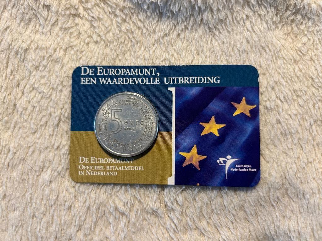 Nederland 5 euro 2004 europamunt in coincard, Verzenden, Zilver, Overige landen, 5 euro