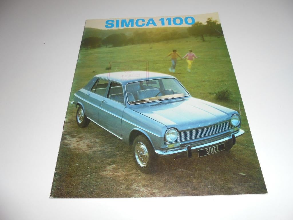 brochure Simca 1100  1968, Boeken, Ophalen of Verzenden, Zo goed als nieuw, Overige merken