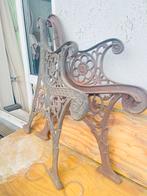 Gietijzeren tuinbank poten, gestraald, zelf af te werken, Ophalen, Gebruikt, Metaal