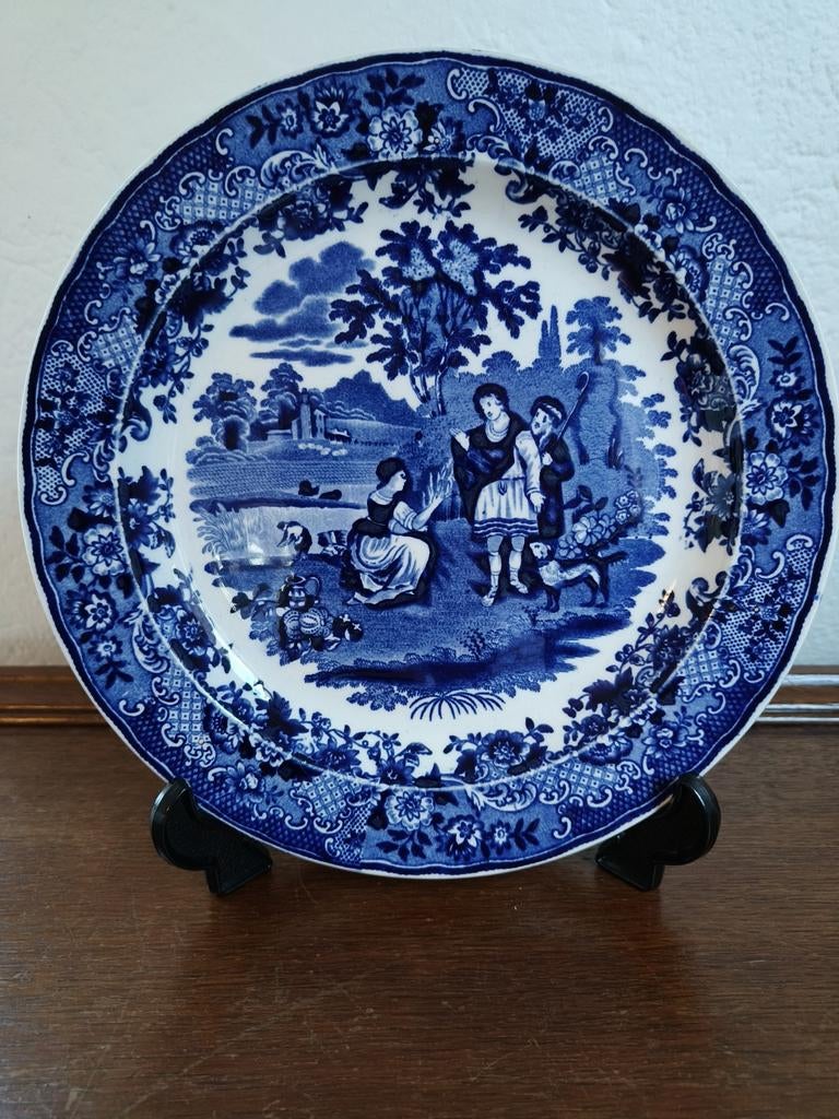 Petrus Regout Maastricht bord "Ruth & Boaz" - 25,8 cm, Ophalen of Verzenden