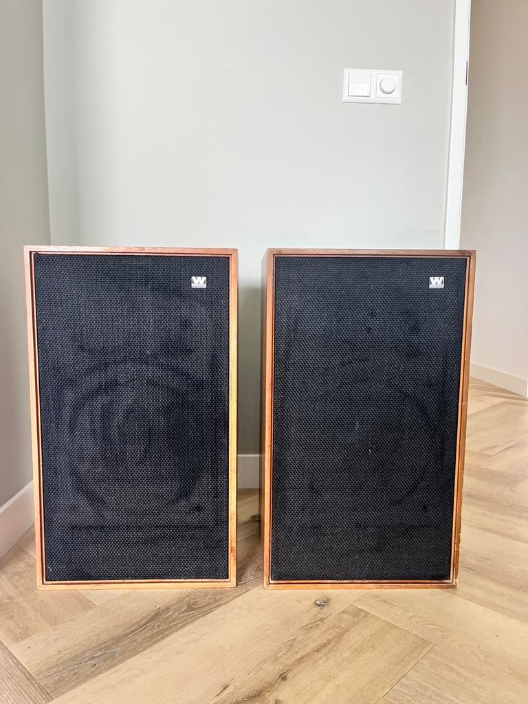 Wharfedale Dovedale III vintage high end speakers., Audio, Tv en Foto, Luidsprekers, Gebruikt, Minder dan 60 watt, Front, Rear of Stereo speakers