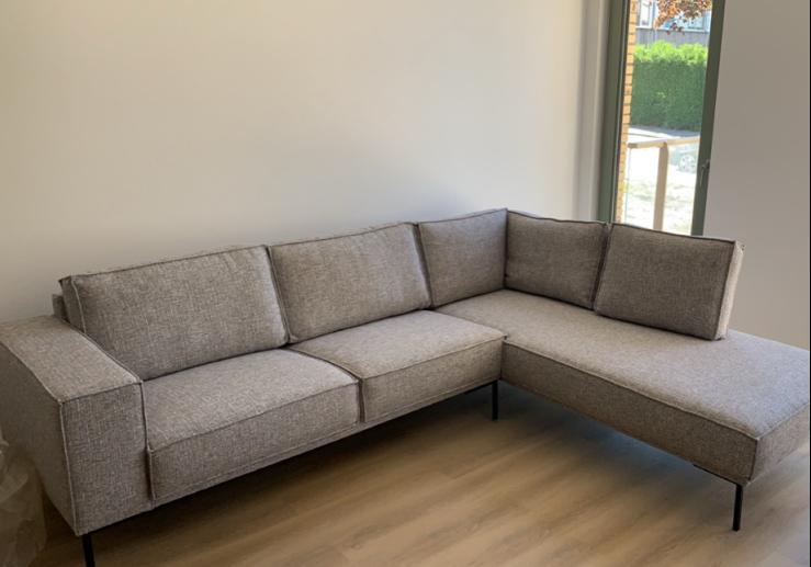 Grijze hoekbank 2,5 zit van Profijt Meubel, Ophalen, 250 tot 300 cm, Gebruikt, 125 tot 150 cm