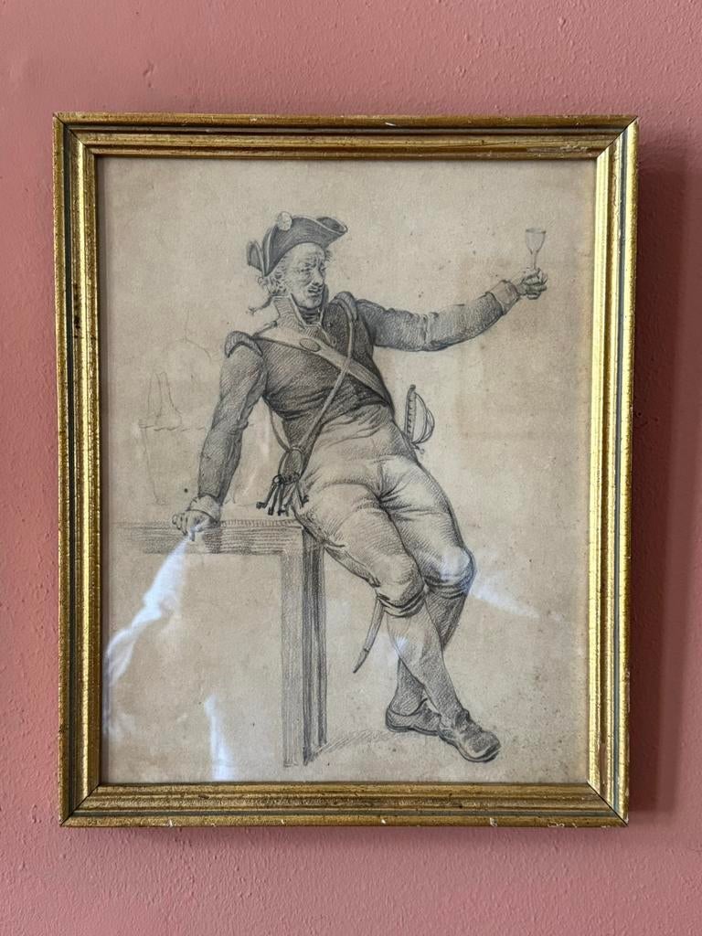 Franse Commandant tekening 19e eeuw, Ophalen of Verzenden