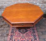 Klassieke massieve salontafel 2 laadjes bolpoot doorsnee 100, Huis en Inrichting, Ophalen, 50 tot 75 cm, 100 tot 150 cm, 100 tot 150 cm