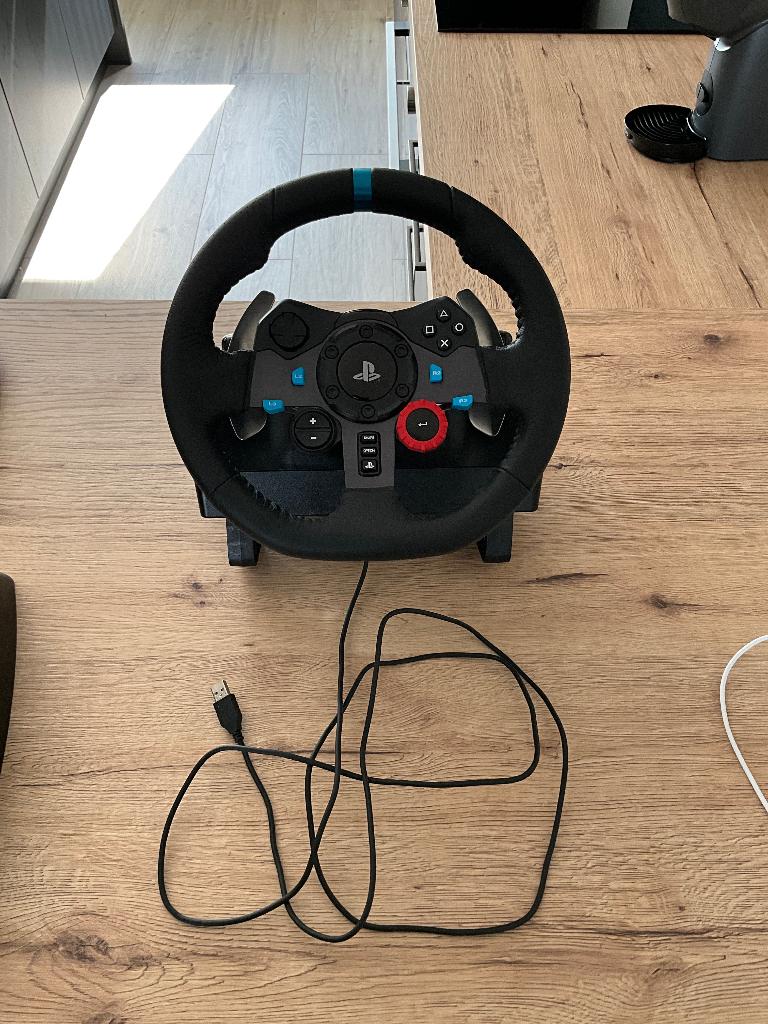 Logitech G29 stuur + pendalen, Spelcomputers en Games, Spelcomputers | Overige Accessoires, Ophalen, Racestuur, Gebruikt, Force feedback