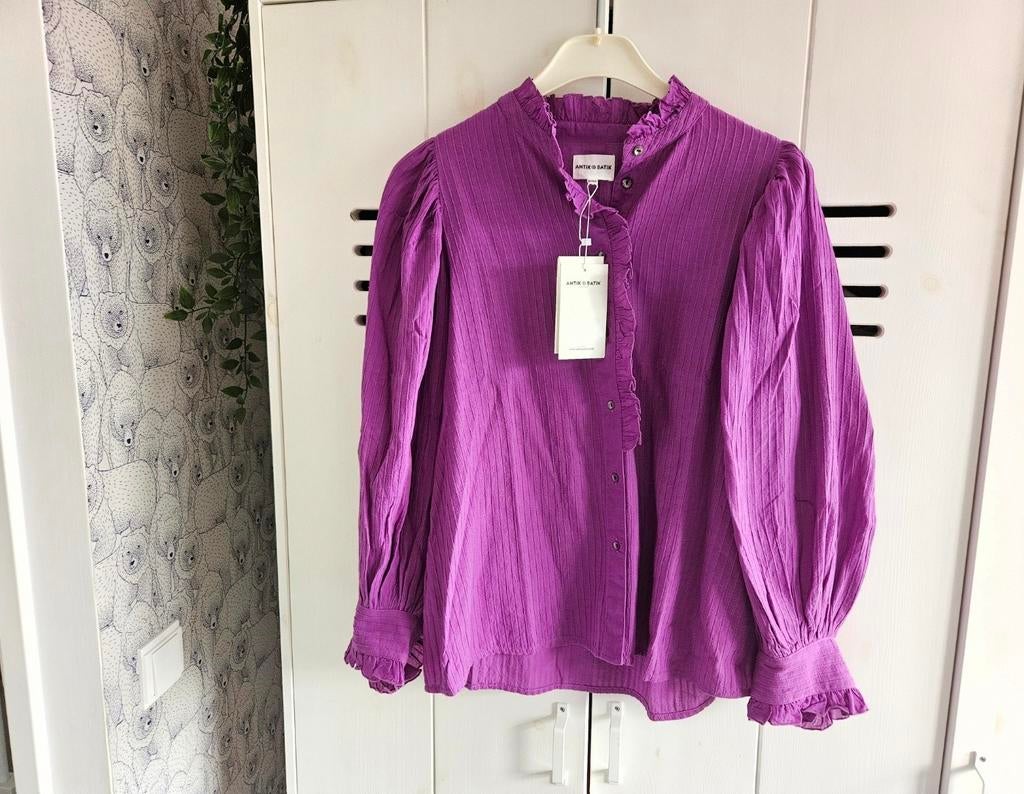 Antik Batik blouse nieuw maat M blauw paars roze, Kleding | Dames, Maat 38/40 (M), Paars, Nieuw, Ophalen of Verzenden