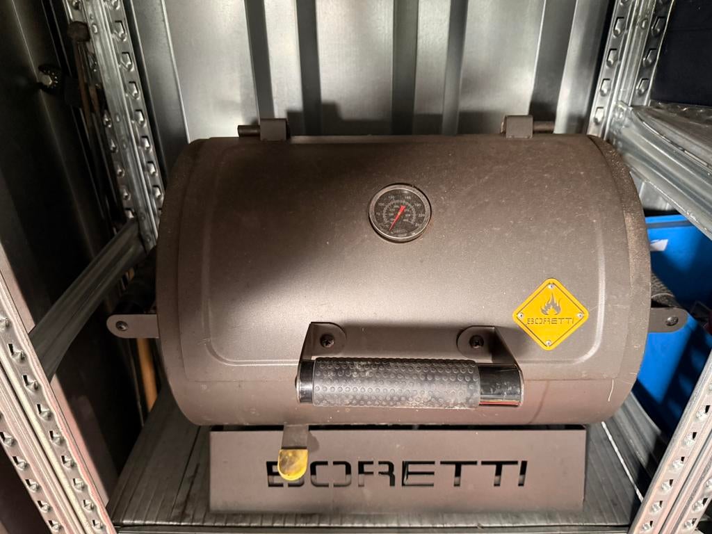 Boretti Terzo BBQ Houtskool met Starter, Tuin en Terras, Houtskoolbarbecues, Ophalen, Zo goed als nieuw, Met accessoires