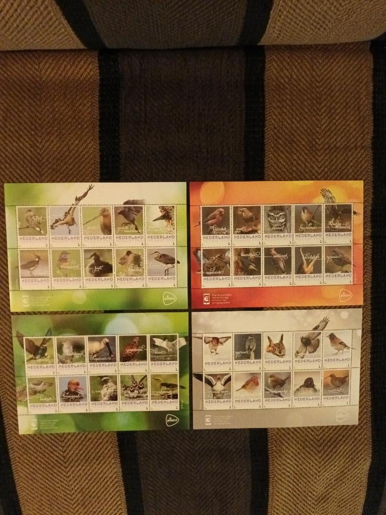 4 vellen 10 x tarief 1 > Vogels > Zelfklevend> Luxe postfris, Verzenden, Na 1940, Postfris