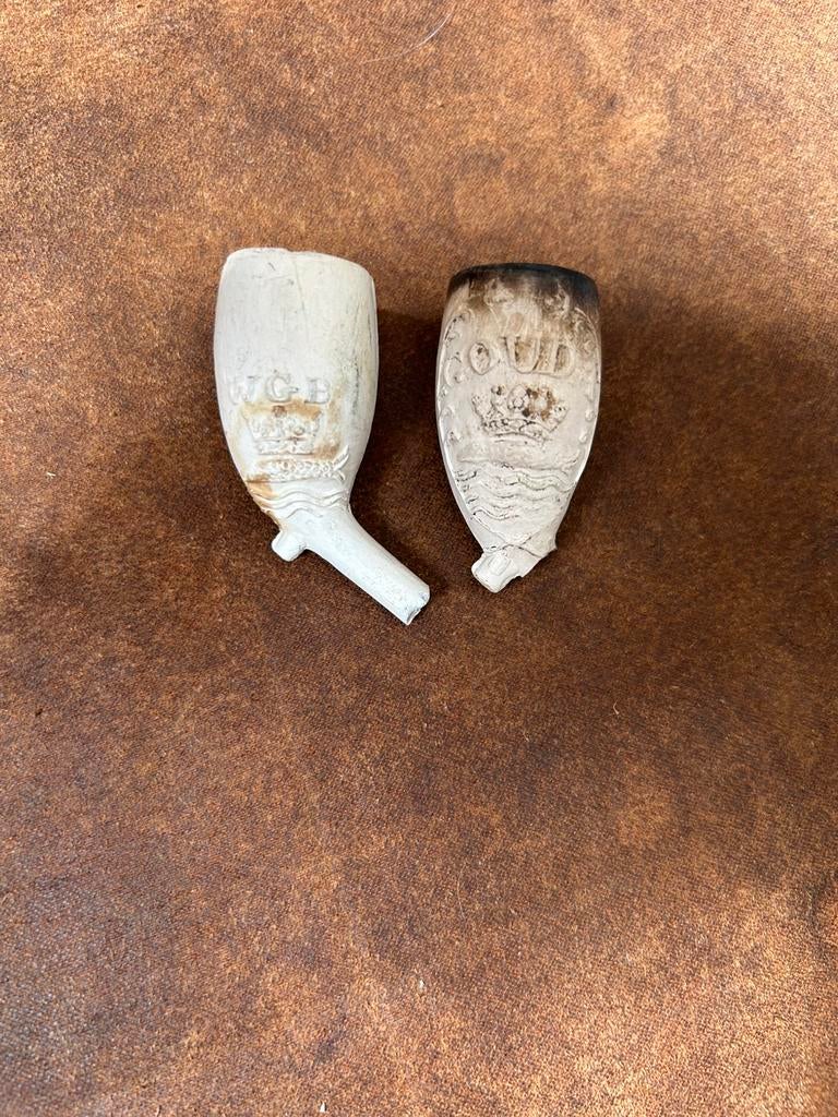 Pijpenkoppen , kleipijp , bodemvondsten, Antiek en Kunst, Ophalen of Verzenden