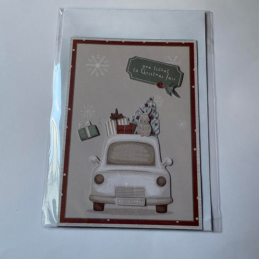 Kerstkaart met glitter 1, Ophalen of Verzenden, Zo goed als nieuw, Overige thema's