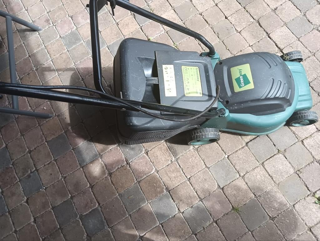 Greenway elektrische grasmaaier LM-1032 zo goed als nieuw, Cirkelmaaier, Elektrische grasmaaier, Zo goed als nieuw, Opvangbak