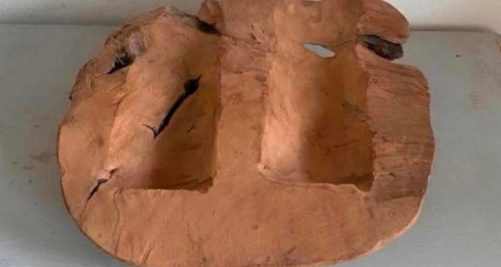 Teak houten wijnfles-houder, Ophalen of Verzenden, Zo goed als nieuw, Minder dan 5 flessen, Minder dan 50 cm