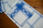 Weetex, mooi retro/vintage tafellaken met servetten, Ophalen of Verzenden, Zo goed als nieuw, Blauw, Tafelkleed of Tafelzeil