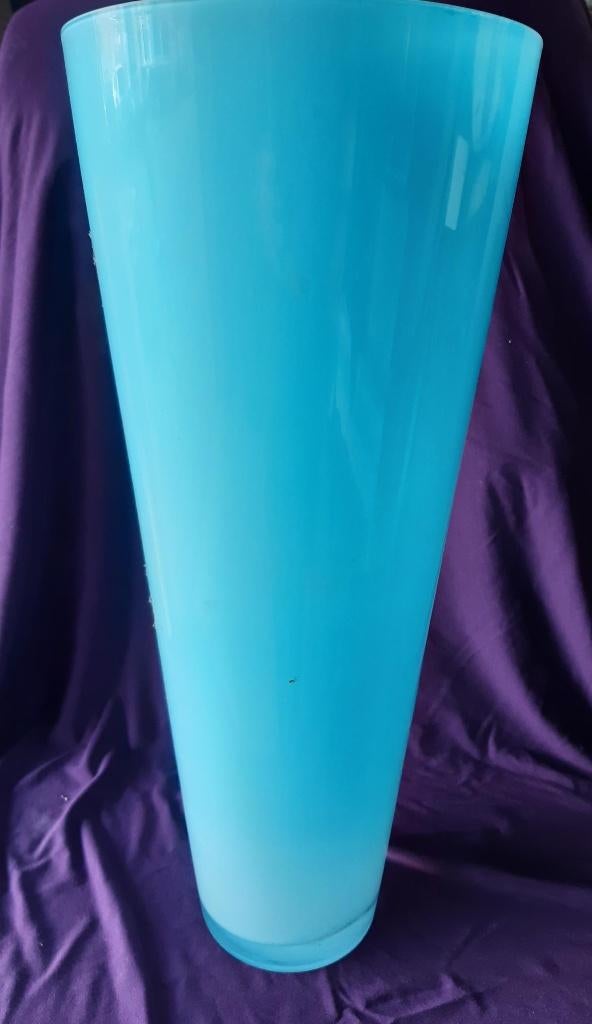 Vaas * Baby blauw * 43 cm, Ophalen, Gebruikt, Blauw, Glas