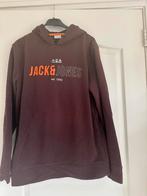 Jack & Jones Hoodie - Bruin met Oranje Logo, Ophalen of Verzenden, Gedragen, Maat 48/50 (M), Bruin