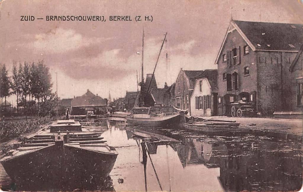 Berkel (ZH) Zuid - Brandschouwerij Molen Scheepvaart, Verzenden, Voor 1920, Ongelopen, Zuid-Holland