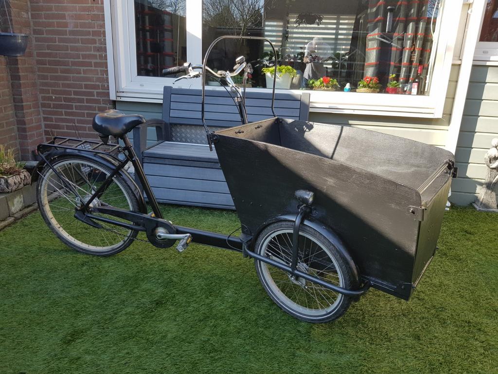 Bakfiets mechanisch , dus niet electrisch, Fietsen en Brommers, Ophalen, Gebruikt, 4 kinderen of meer