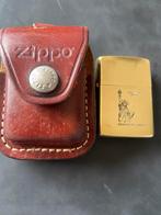 Messing Zippo Statieu of Liberty met etuis, Ophalen of Verzenden, Zo goed als nieuw, Aansteker