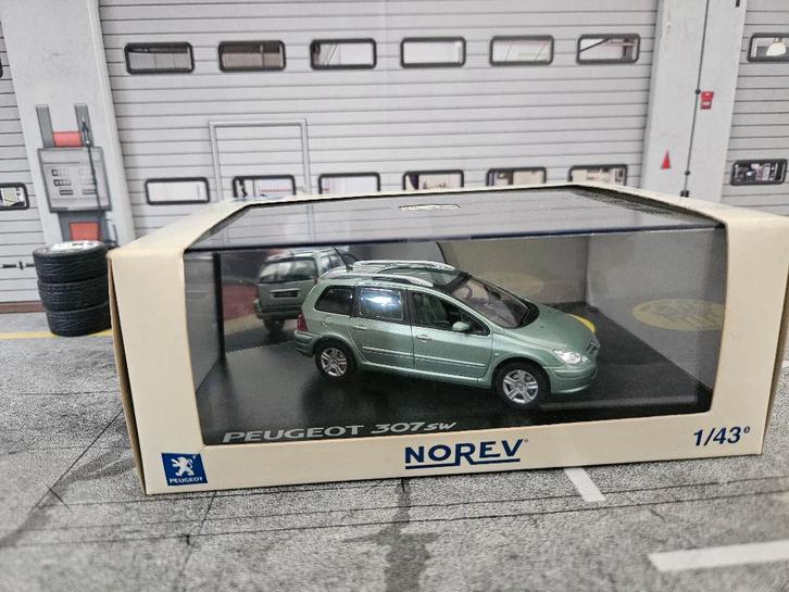 Norev Peugeot 307 SW 2002 groen 1/43 in ovp, Hobby en Vrije tijd, Modelauto's | 1:43, Zo goed als nieuw, Auto, Norev, Ophalen of Verzenden
