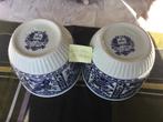 2 x vintage Delfts BOCh bloemen potten. Nieuw. 18 cm, H 15,5, Tuin en Terras, Bloempotten, Rond, Nieuw, Ophalen of Verzenden, Aardewerk