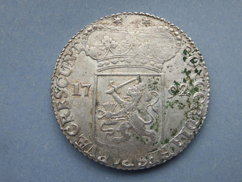 Dukaat in zilver - Zeeland 1792 - bodemvondst, Postzegels en Munten, Munten | Nederland, Vóór koninkrijk, Zilver, Losse munt, Overige waardes