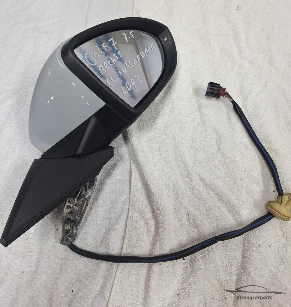 Spiegel VW Golf 7 rechts elektrisch inklapbaar 5G1857502JM, Auto-onderdelen, Gebruikt, -, Volkswagen, -