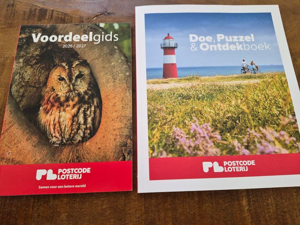 Postcodeloterij Voordeelgids 2026/2027 en puzzelboek, Tickets en Kaartjes