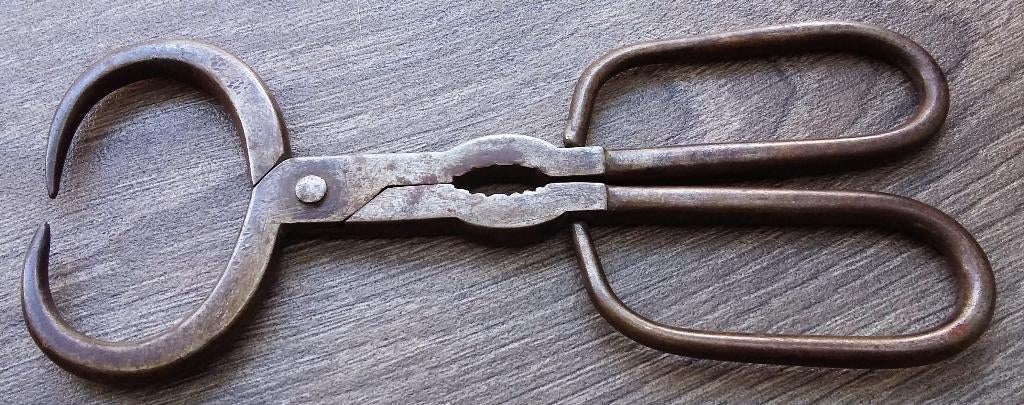19-eeuw ijzer Suikertang Kandijsuiker Tang Knijper Breektang, Ophalen of Verzenden