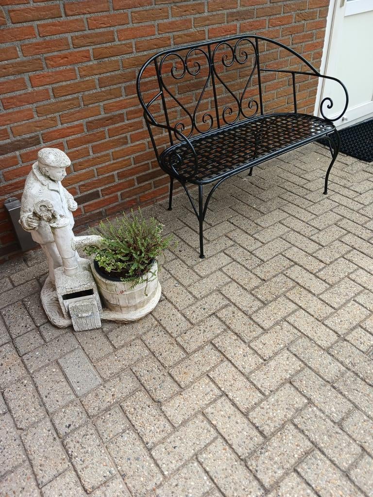 Nette degelijke tuinbank van metaal., Ophalen, Gebruikt, Metaal