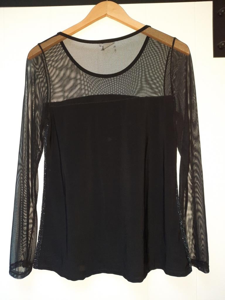 Nette zwarte glitterblouse, Ophalen of Verzenden