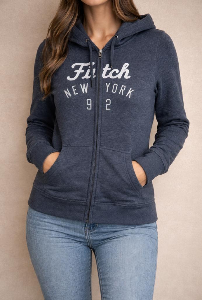 Donkerblauw vest Abercrombie & Fitch - maat M, Ophalen of Verzenden, Gedragen, Maat 38/40 (M), Blauw