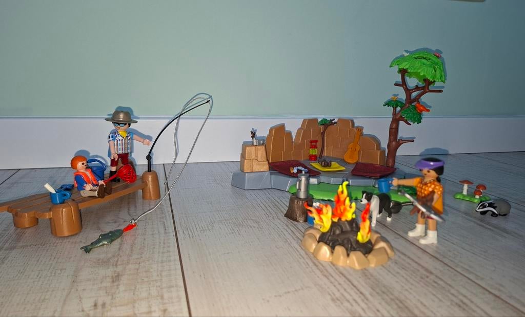 PLAYMOBIL kampeer en vissen speelset, Ophalen of Verzenden, Zo goed als nieuw, Jongen of Meisje