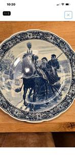 Prachtig Delfsblauw wandbord 40cm, Antiek en Kunst, Antiek | Wandborden en Tegels, Ophalen of Verzenden