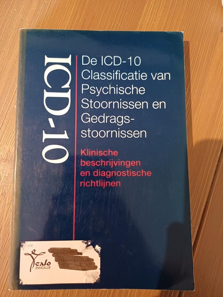 ICD-10 Classificatie Psychische Stoornissen, Ophalen of Verzenden