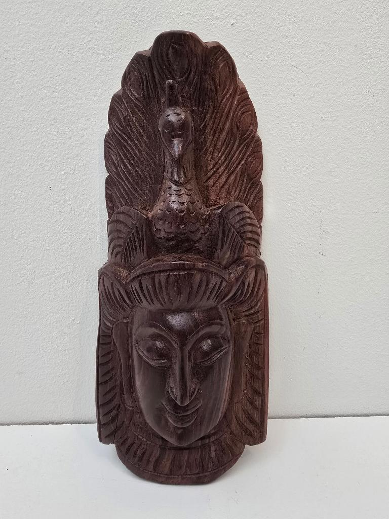 Masker Deva Sanniya, hout, Sri Lanka, 2e helft 20e eeuw, Ophalen of Verzenden