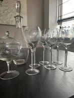 Prachtige geslepen 8-delige wijnset, Antiek en Kunst, Ophalen of Verzenden