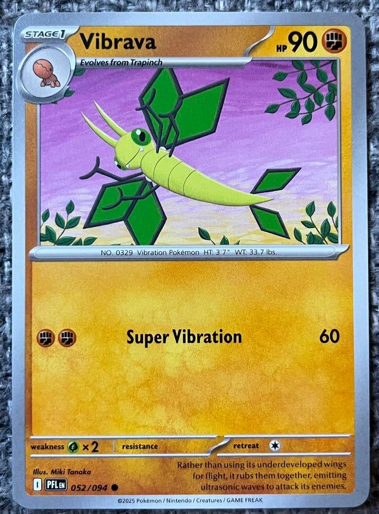 Pokémonkaart van Vibrava (329) •Phantasmal Flames (052/094), Verzenden, Nieuw, Losse kaart