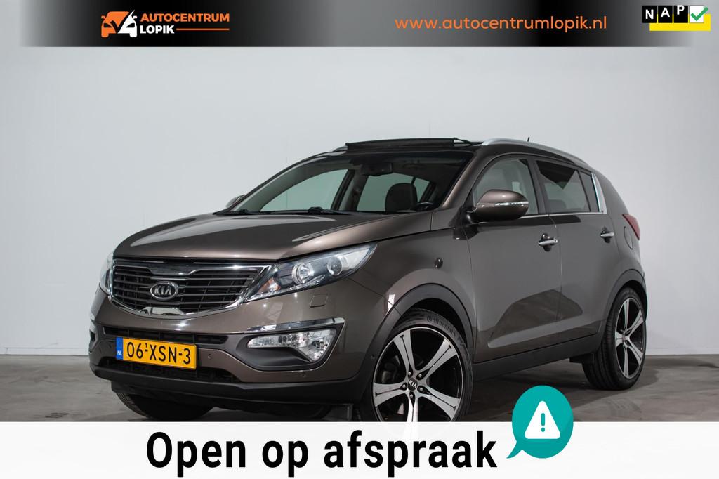 Kia Sportage 2.0 Super Pack *Leder*Pano*Automaat*Trekhaak, Auto's, Elektrische ramen, Gebruikt, 4 cilinders, Bruin