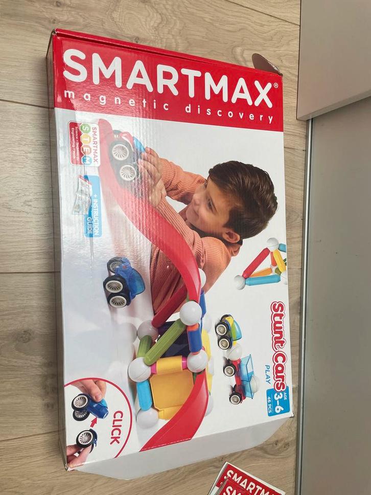 SmartMax Magnetic Discovery Stunt Cars - 46-delig, Kinderen en Baby's, Speelgoed | Bouwstenen, Zo goed als nieuw, Overige merken