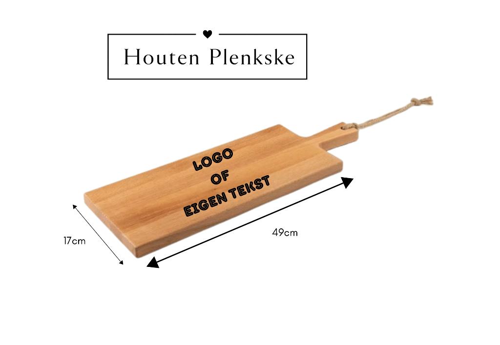 Gepersonaliseerde Borrelplank Middel 49x17 cm, Ophalen of Verzenden, Nieuw