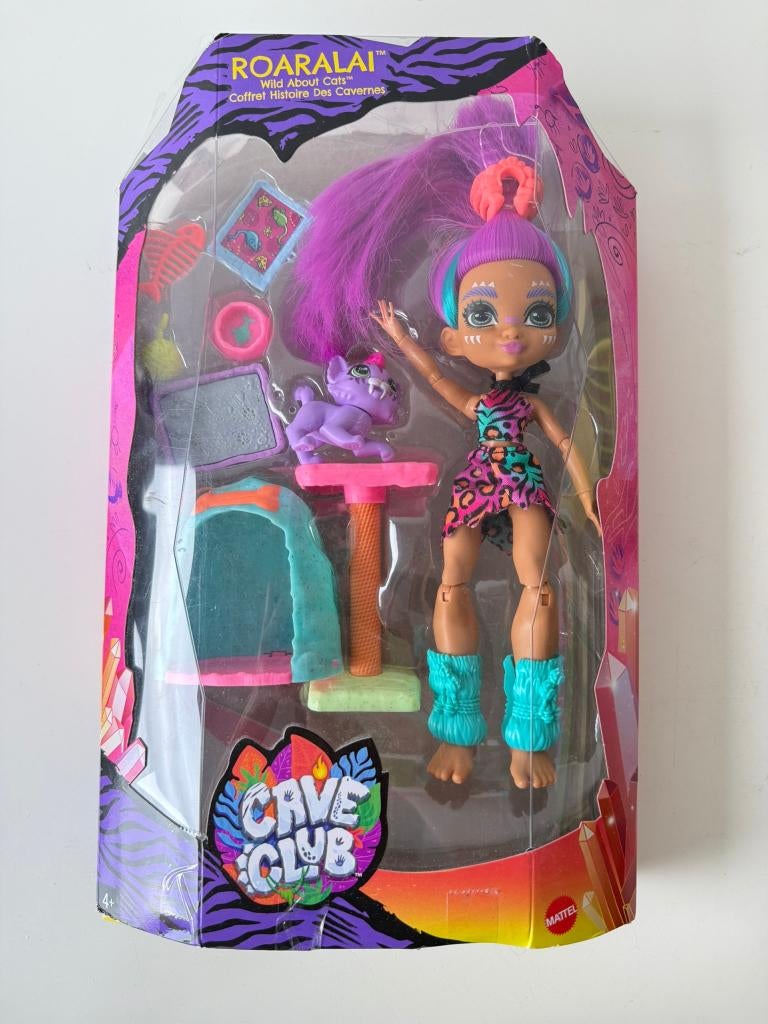Pop Roaralei, wild about cats / Cave Club / Mattel, Ophalen of Verzenden, Zo goed als nieuw, Overige typen
